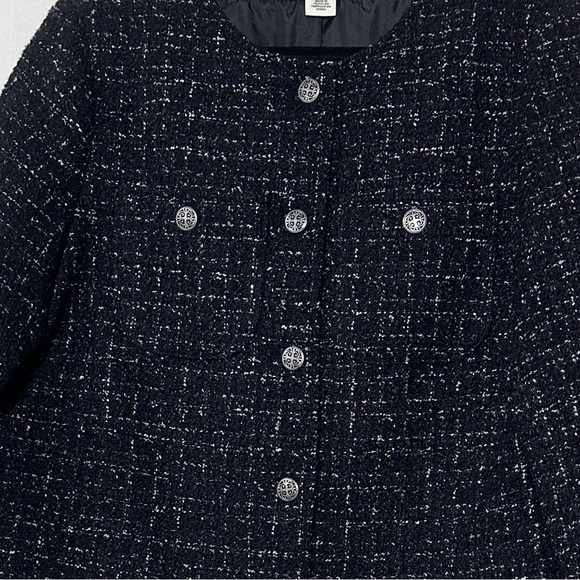 Skye's the Limit NWT Wool Black Tweed Blazer Jacket Sz 12 Classic Preppy Y2K - Picture 9 of 16
